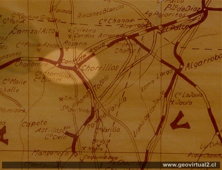 Karte von 1919-1936- Atacamawüste