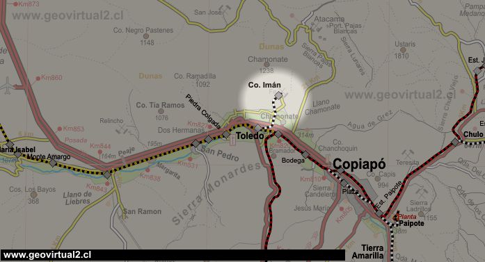 Mapa del sector Cerro Iman - ffcc