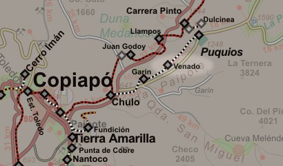 Carta del sector Venado en Atacama, Chile