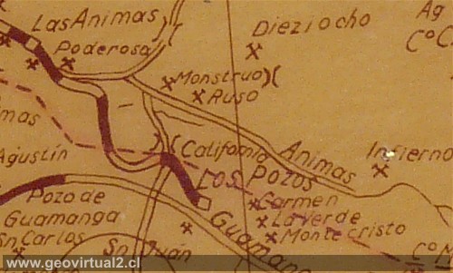 Carta del sector los Pozos de 1919
