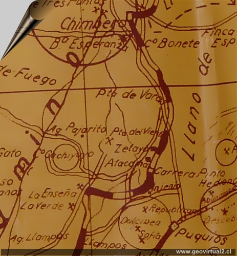 Carta de Harding 1919, sector Carrera Pinto