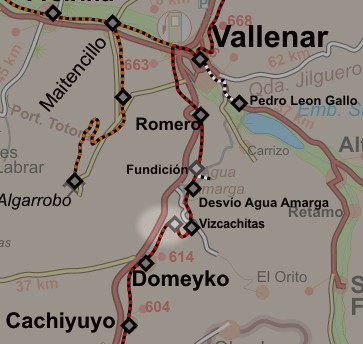 carta del sector: FFCC Atacama, Chile