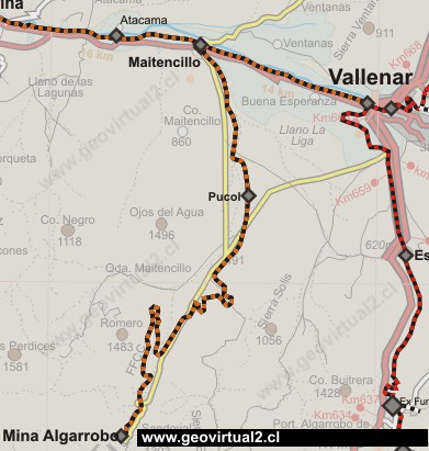 carta del ferrocarril a la mina Algarrobo