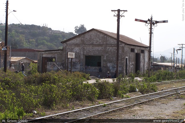 Estación de ferrocarril de Freirina en la Región de Atacama, Chile