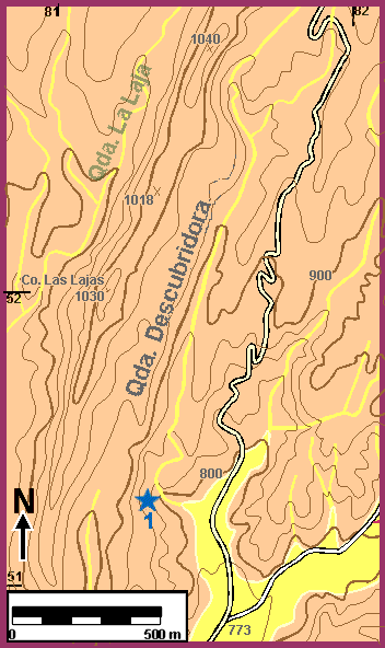 Carta Qda. Descubridora - sector Qda. Carrizalillo (Región Atacama)