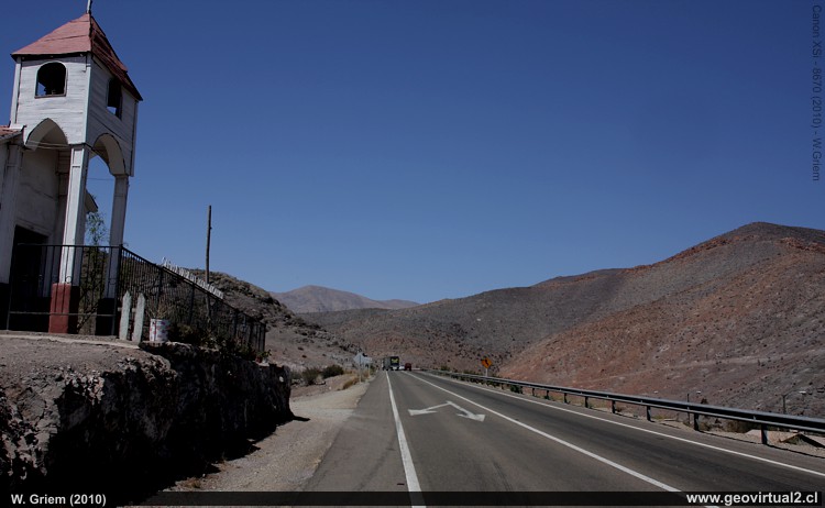 Panamericana en Incahuasi, Chile