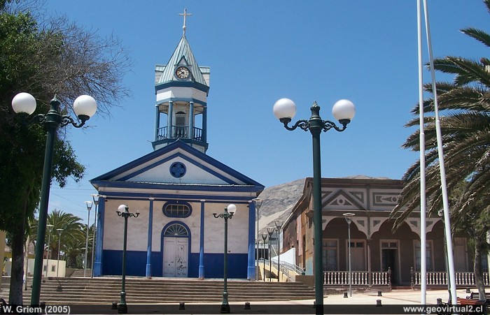 Die Kirche von Chañaral in der Atacama Wüste, Chile