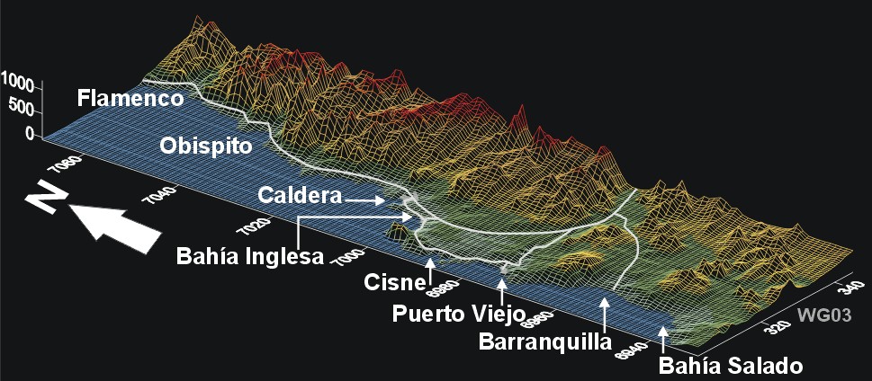 3D Region Atacama - La costa cerca de Flamenco
