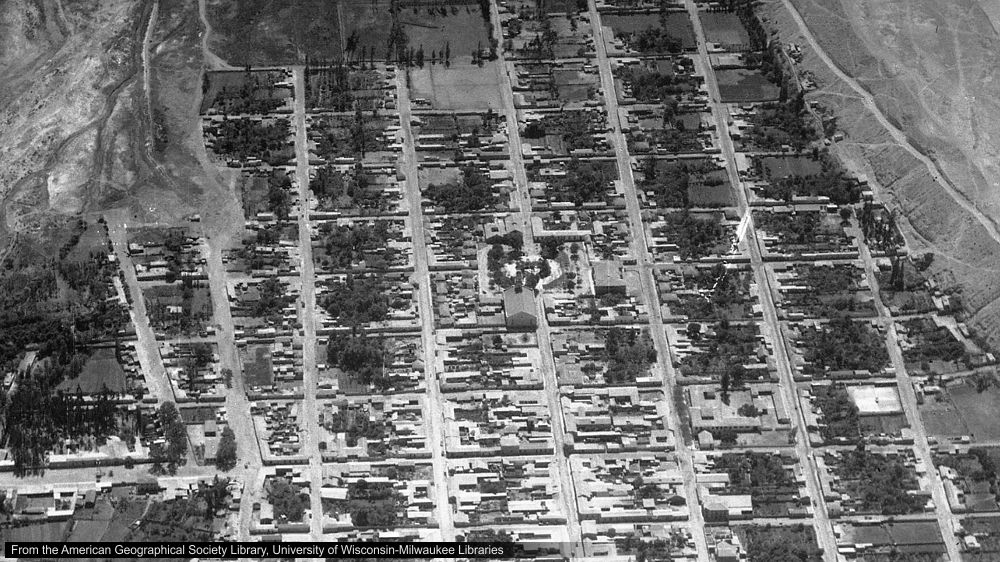 Vallenar, foto aerea de 1937, Región de Atacama, Chile