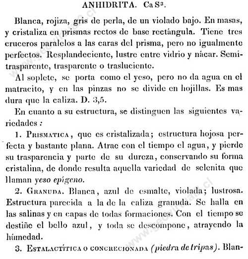 Anhidrita, Domeyko