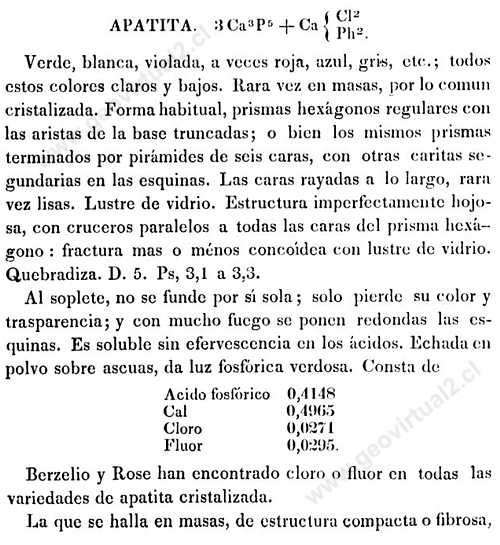 Apatita de Domeyko