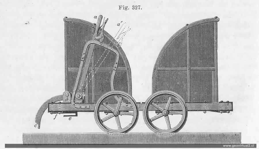 Carro minero de transmissión con soga