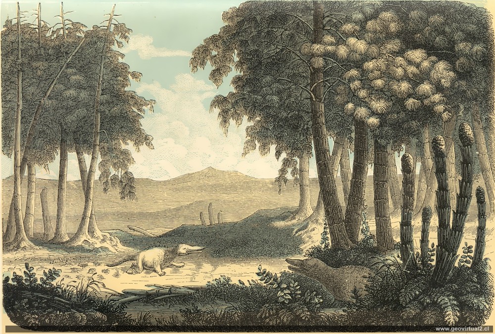 Paisaje del Keuper (Ludwig 1861)