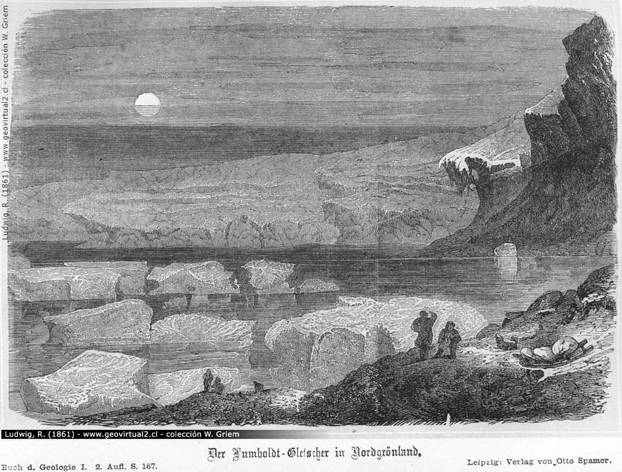 Ludwig, 1861: Glaciar de Humboldt en Groenlandia