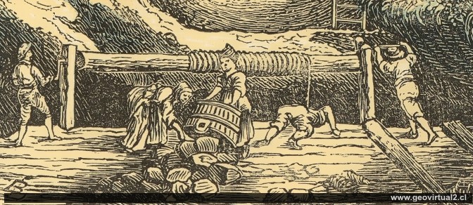 Mina de hierro - personas trabajando