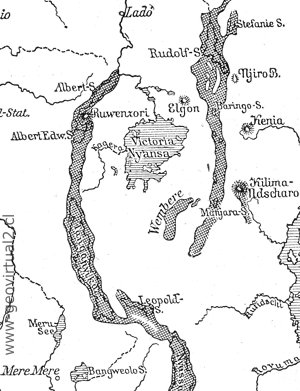 Detalle del sector del graben de África del este