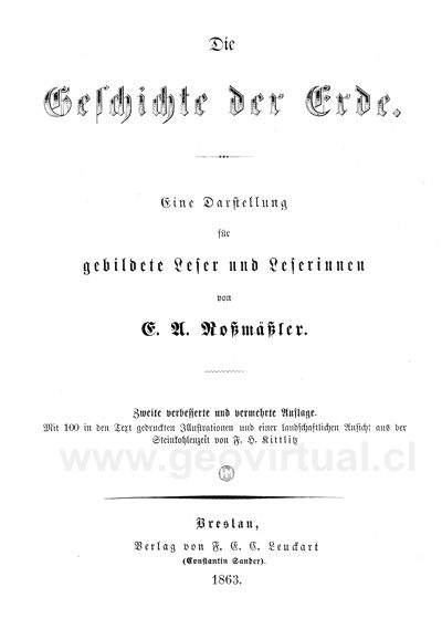 Rossmässler - Geschichte der Erde; Historia de la tierra