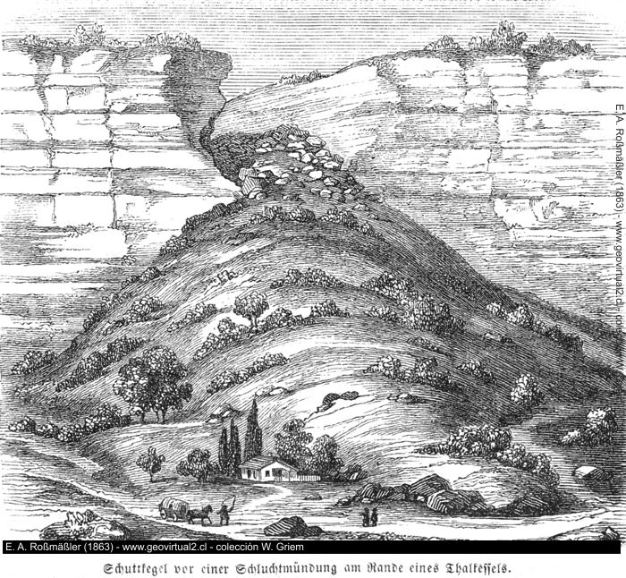 Roßmäßler(1863): Schuttkegel oder Schwemmkegel