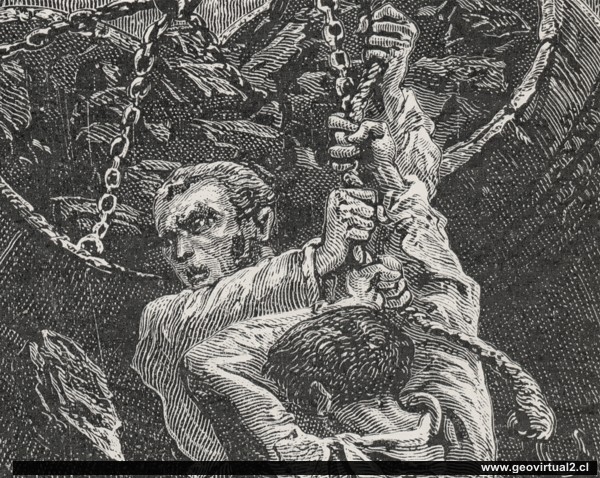 Choque de dos baldes en la mina