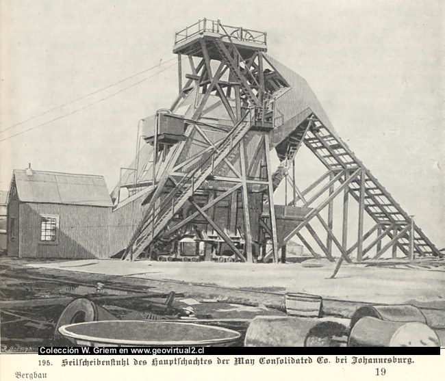 Emil Treptow (1900): Förderturm in Johannesburg