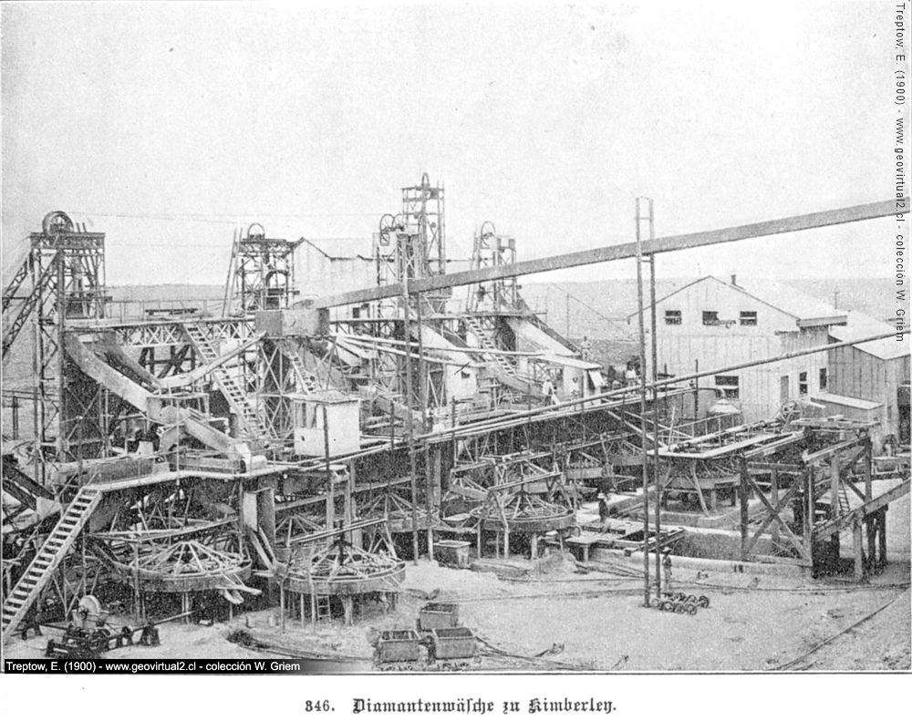 Diamanten Wäsche in Kimberley, Südafrika
