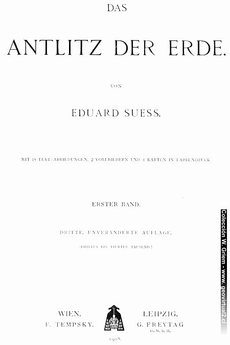Eduard Suess: Antlitz der Erde - cara de la tierra