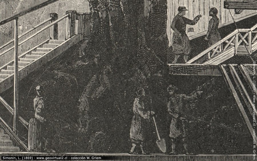 Personas en la mina de Batougol, Siberia