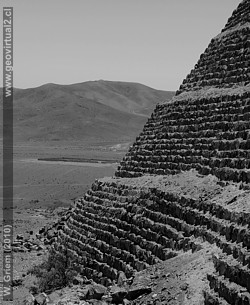 El muro de la mina Dolores en Chañarcillo