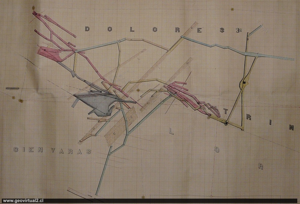 Plano de la mina Dolores de Chañarcillo