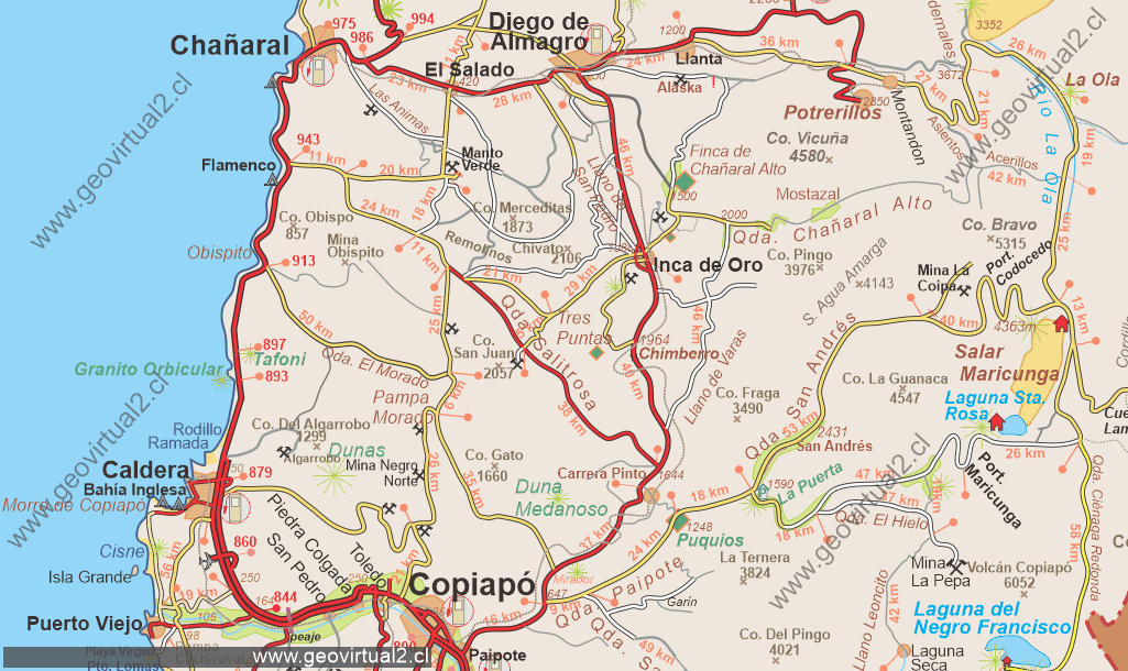 carta de Atacama entre Copiapo y Diego de Almagro