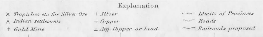 Leyenda del mapa de Gilliss