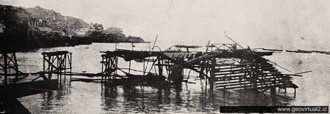 Terremoto de 1922, muelle de Coquimbo, Chile