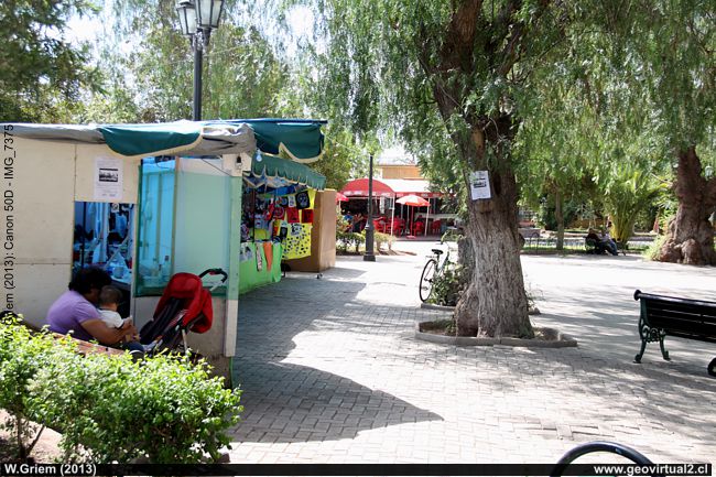 La plaza de Combarbala, Región de Coquimbo, Chile 