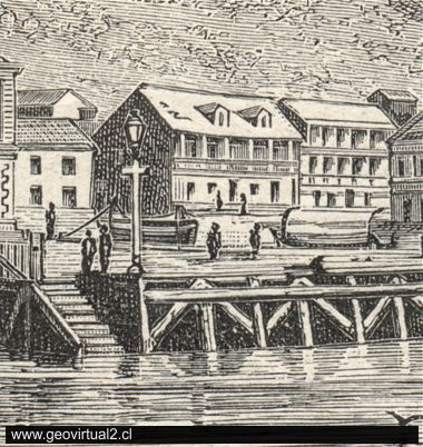 Detalle del dibujo de Tornero, Puerto de Coquimbo